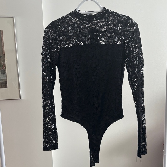 Streetwear Society Tops - Streetwear Society Black Lace Bodysuit